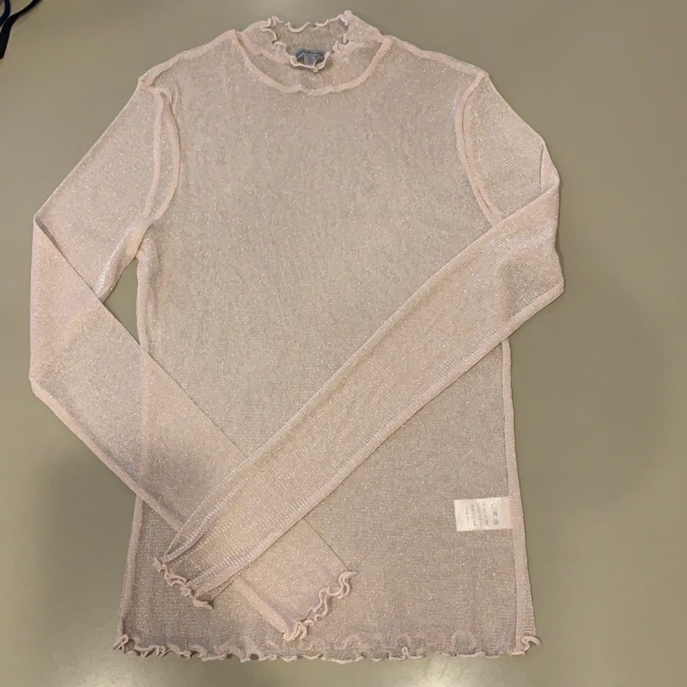Charlotte Russe Sheer Light Pink Top